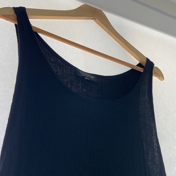 Black ribbed TOPSHOP maxi dress - Picture 5 of 5